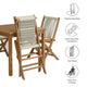 Modway Vienna Outdoor Patio Teak Wood 5-Piece Dining Set in Natural Natural