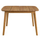 Modway Vienna Outdoor Patio Teak Wood 5-Piece Dining Set in Natural Natural – Weather-Resistant Dining Table with Rounded Corners