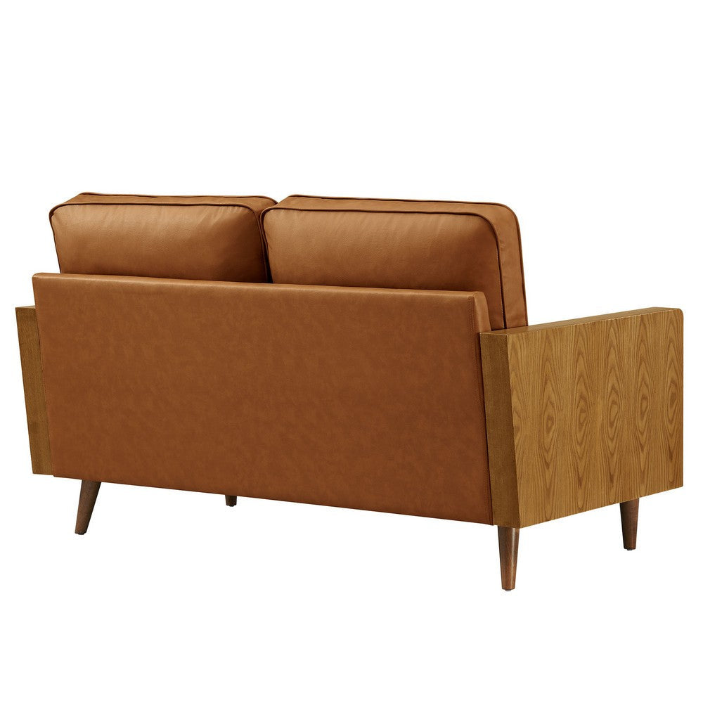 Modway Kellan Loveseat in Walnut Tan