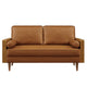 Modway Kellan Loveseat in Walnut Tan