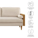 Modway Kellan 72 Inch Velvet Sofa in Walnut Almond