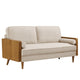 Modway Kellan 72 Inch Velvet Sofa in Walnut Almond