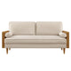 Modway Kellan 72 Inch Velvet Sofa in Walnut Almond