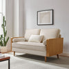 Modway Kellan 61 Inch Performance Velvet Loveseat in Walnut Almond