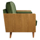 Kellan Loveseat in Walnut Moss Green