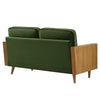 Kellan Loveseat in Walnut Moss Green