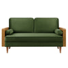 Kellan Loveseat in Walnut Moss Green