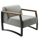 Sauve Outdoor Patio Aluminum and Fabric Armchair by Modway