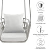Modway Kaliah Outdoor Patio Powder-Coated Aluminum Swing Chair in Light Gray White