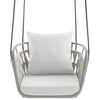 Modway Kaliah Outdoor Patio Powder-Coated Aluminum Swing Chair in Light Gray White
