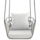 Modway Kaliah Outdoor Patio Powder-Coated Aluminum Swing Chair in Light Gray White