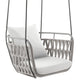 Modway Kaliah Outdoor Patio Powder-Coated Aluminum Swing Chair in Light Gray White