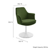 Lippa Swivel Dining Performance Velvet Armchair by Modway| Green