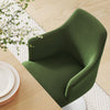 Lippa Swivel Dining Performance Velvet Armchair by Modway| Green