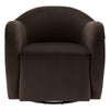 Modway Compose Performance Velvet Swivel Armchair in Chocolate Brown - Barrel Accent Chair - Comfy Round Single Sofa Chair with 360°