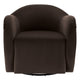 Modway Compose Performance Velvet Swivel Armchair in Chocolate Brown - Barrel Accent Chair - Comfy Round Single Sofa Chair with 360°