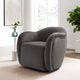 Modway Compose Performance Velvet Swivel Armchair in Storm Gray - Barrel Accent Chair - Comfy Round Single Sofa Chair with 360° Rotation - Modern Upholstered Club Chair for Living Room, Bedroom