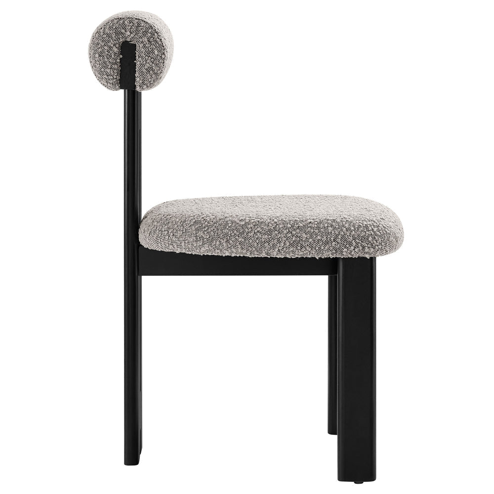 Torian Boucle Fabric Dining Chair Set of 2 by Modway