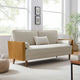 Modway Kellan Sofa in Walnut Heathered Weave Light Beige