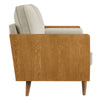 Modway Kellan Loveseat in Walnut Heathered Weave Light Beige