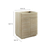 Render 24’’ Faux Travertine Bathroom Vanity Cabinet (Sink Not Included) by Modway