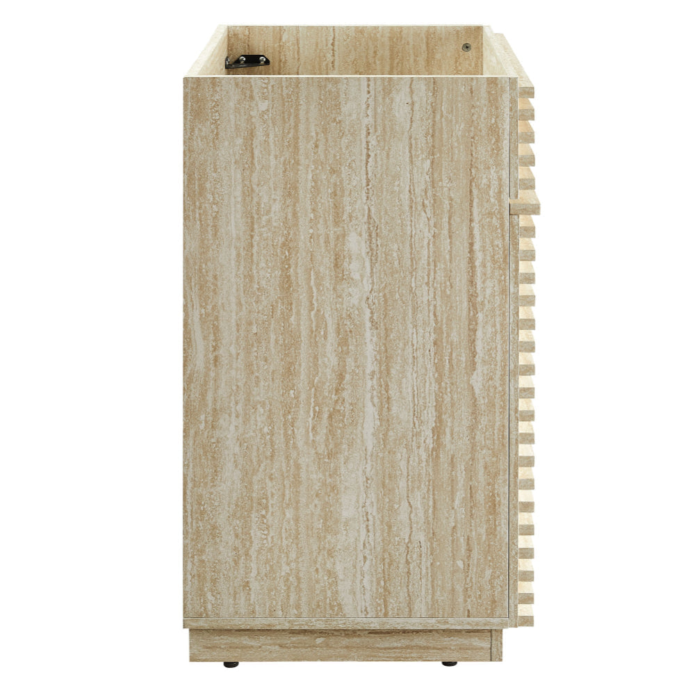 Render 24’’ Faux Travertine Bathroom Vanity Cabinet (Sink Not Included) by Modway
