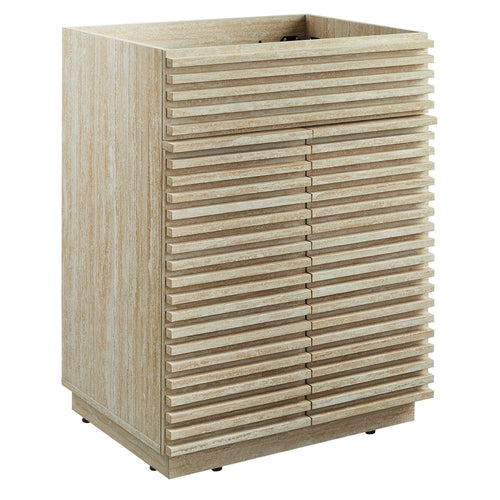 Render 24" Faux Travertine Bathroom Vanity Cabinet (Sink Not Included) by Modway