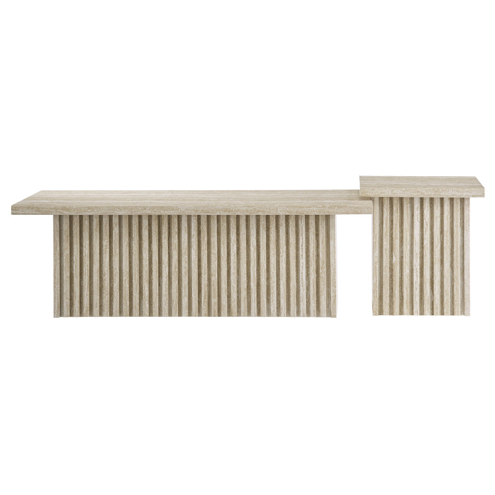Render Nesting Faux Travertine Coffee Tables Set of 2 by Modway MDY-EEI-6970-TRA