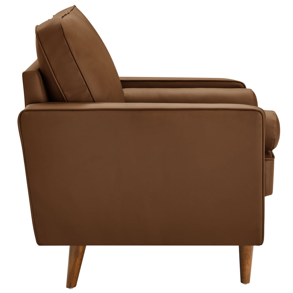 Valour Tufted Vegan Leather Accent Armchair by Modway