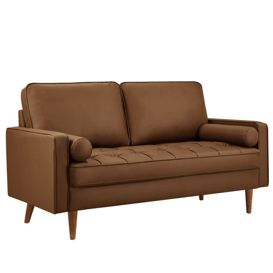 Valour Tufted Vegan Leather Loveseat by Modway