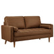 Valour Tufted Vegan Leather Loveseat by Modway