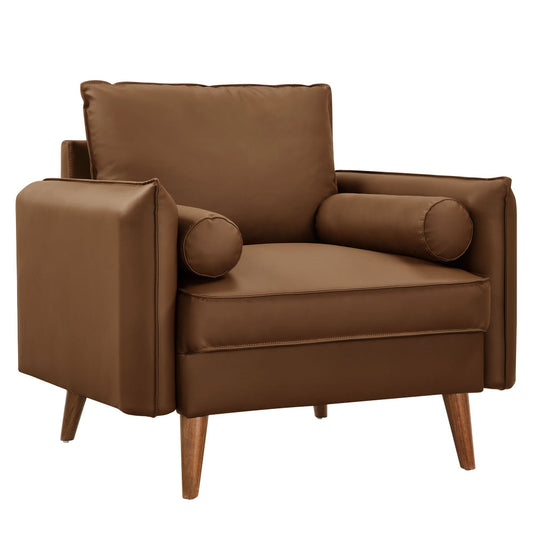 Revive Upholstered Vegan Leather Accent Armchair by Modway