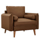 Revive Upholstered Vegan Leather Accent Armchair by Modway