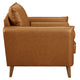 Modway Revive Faux Leather Accent Armchair in Tan