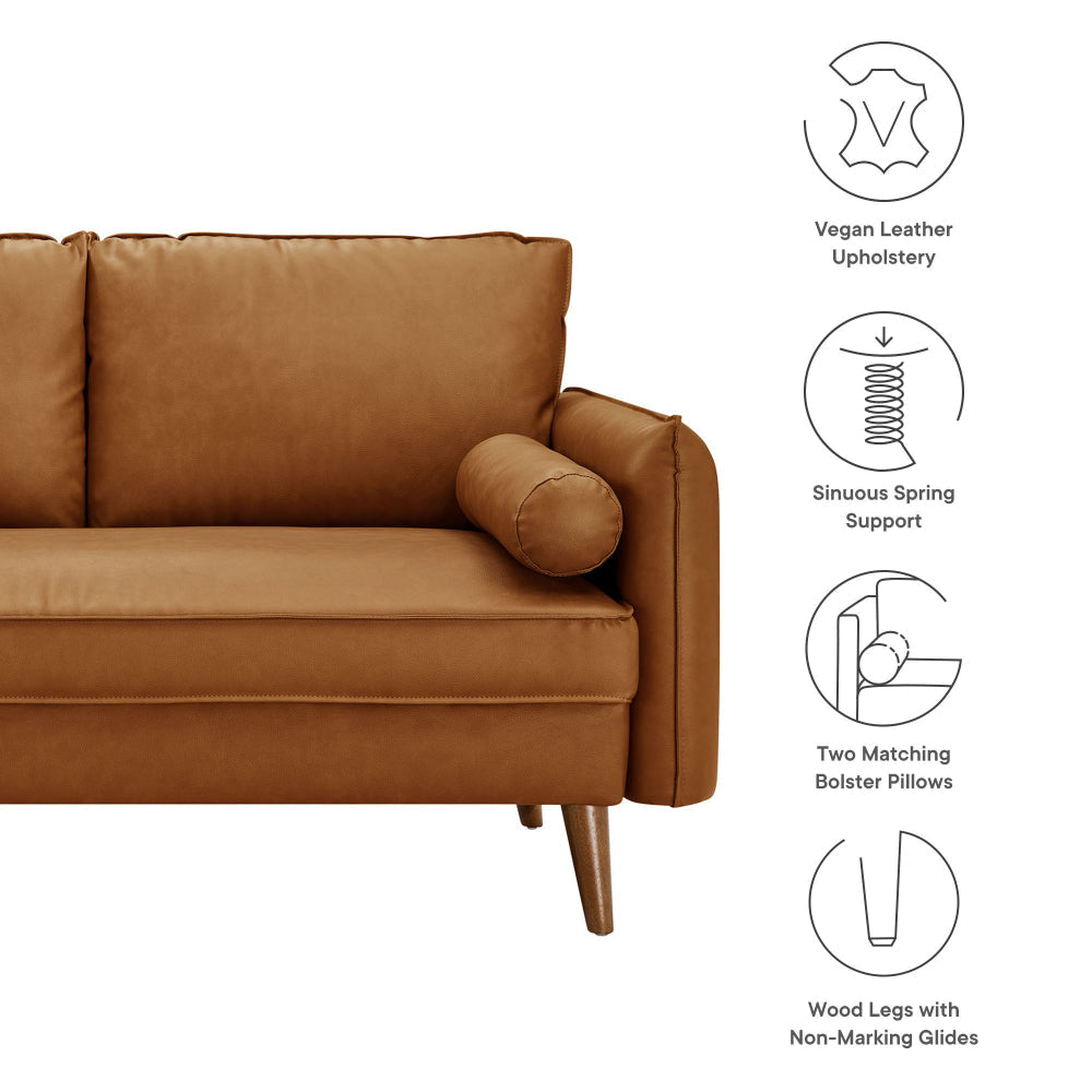 Revive Upholstered Vegan Leather Loveseat by Modway