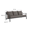 Terrace Outdoor Patio Aluminum Sofa by Modway MDY-EEI-6977-CAR-GPH