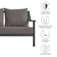 Terrace Outdoor Patio Aluminum Sofa by Modway MDY-EEI-6977-CAR-GPH