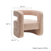 Modway Jaylin Chenille Accent Chair in Blush - Upholstered Comfy Club Chair - Modern Soft Barrel Chair - Round Leisure Accent Chair