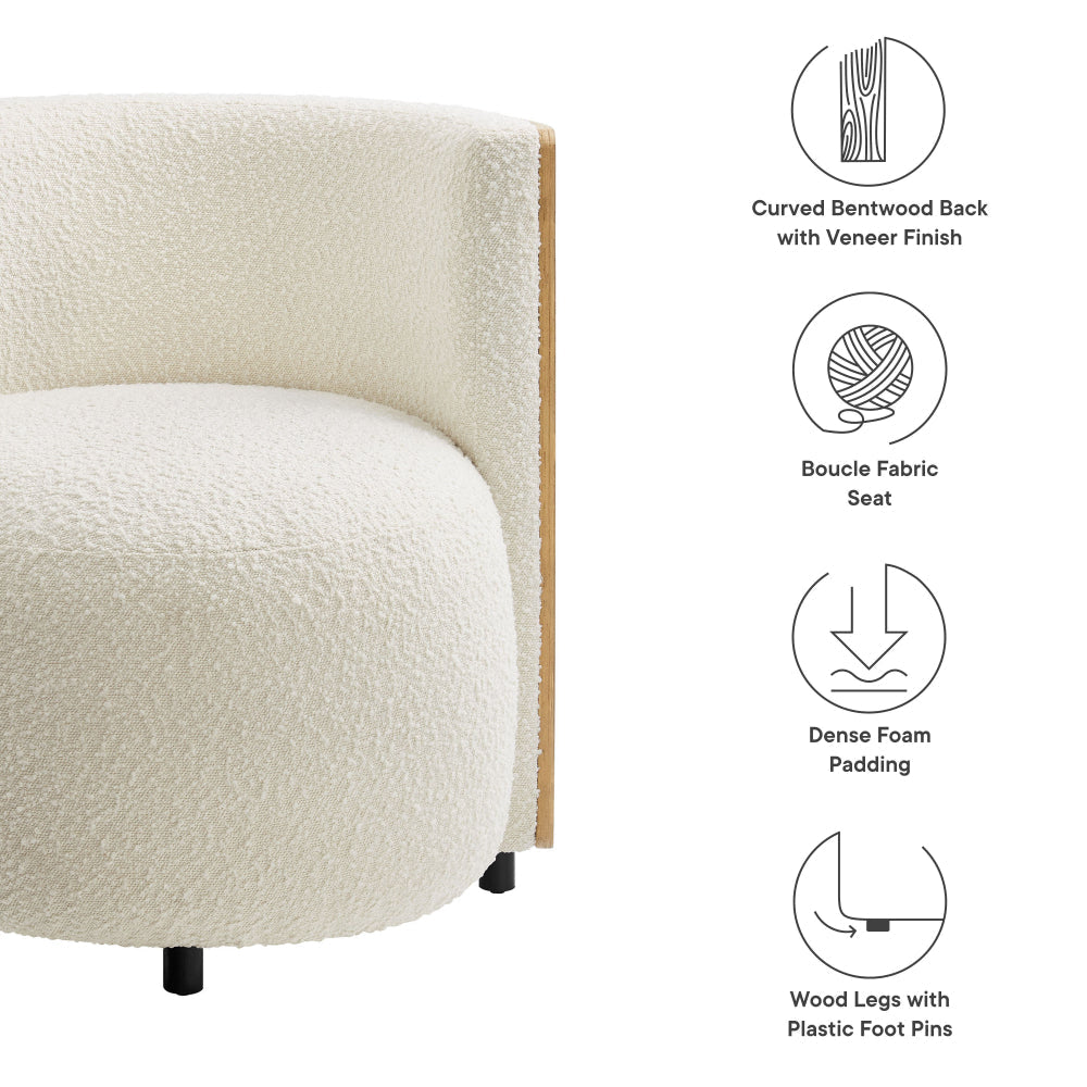 Solis Boucle Accent Chair by Modway MDY-EEI-6994-NAT-IVO