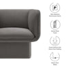 Modway Tate Armchair Storm Gray