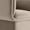 Modway Tate Performance Velvet Accent Chair in Taupe - Upholstered Club Chair - Modern Barrel Armchair - Comfy Reading Leisure Chair