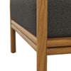 Modway Wren Teak Wood Outdoor Armchair in Natural Flint Gray