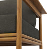 Modway Wren Teak Wood Outdoor Armchair in Natural Flint Gray