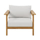 Modway Wren Teak Wood Outdoor Armchair in Natural Sail