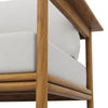 Modway Wren Teak Wood Outdoor Armchair in Natural Sail