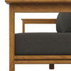 Modway Wren Teak Wood Outdoor Sofa in Natural Flint Gray