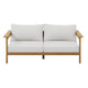 Modway Wren Teak Wood Outdoor Sofa in Natural Sail