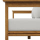Modway Wren Teak Wood Outdoor Sofa in Natural Sail