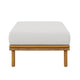 Modway Wren Teak Wood Outdoor Ottoman in Natural Sail