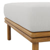 Modway Wren Teak Wood Outdoor Ottoman in Natural Sail